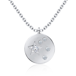 Star Blink with CZ Silver Necklace SPE-2961